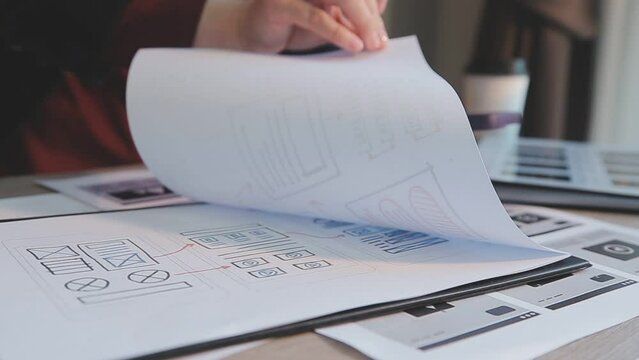 Programmer and Developer coding software application.