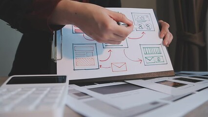 Programmer and Developer coding software application.