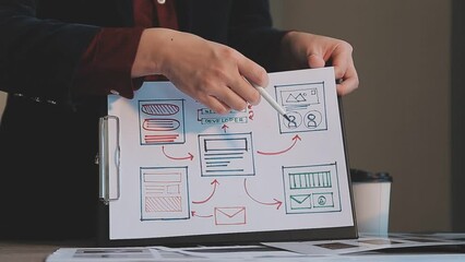 Programmer and Developer coding software application.