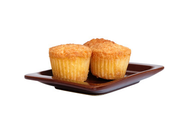 Cupcake tasty magdalena , homemade sweet with sugar on top.