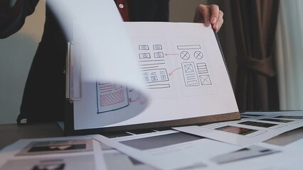 Programmer and Developer coding software application.