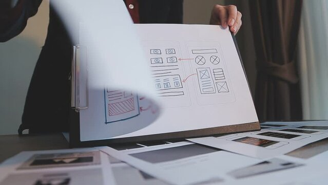 Programmer and Developer coding software application.