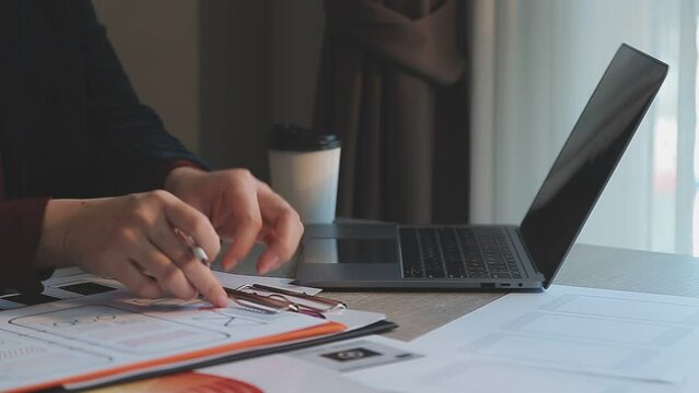 Programmer and Developer coding software application.