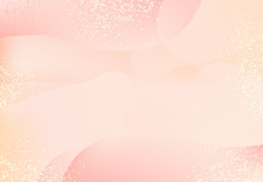 Pastel peachy gradient vector design card. Pink and gold watercolor style background. Minimalist web blog template