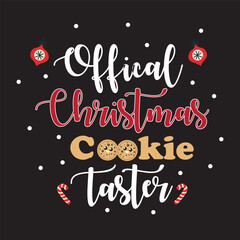 Fototapeta na wymiar Christmas Design with quote - Christmas cheer - t shirt design - Christmas cookie