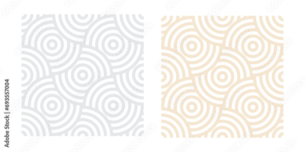 Poster Luxurious abstract circle pattern, seamless vector background, geometric banner design
