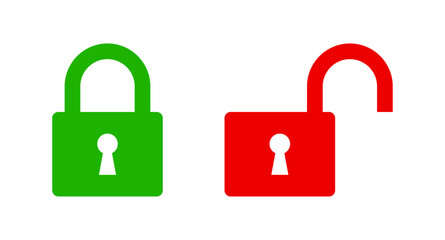  Locked and unlocked lock icon