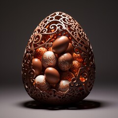Scultura di cioccolato contiene uova 