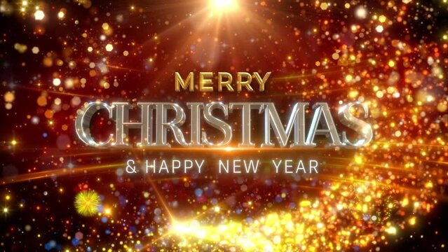 bright christmas holiday logo light animation