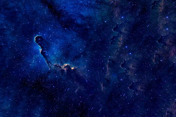 Fototapeta na wymiar Blue cosmic nebula. Elements of this image furnished by NASA