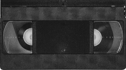 Retro halftone video cassette tape
