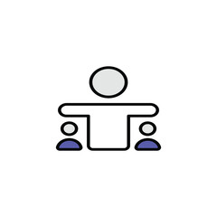 Human Resources icon design with white background stock illustration
