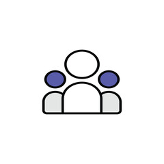 Organization icon design with white background stock illustration