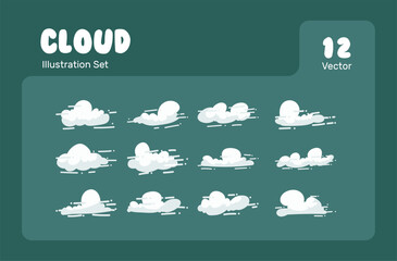 Cloud Illustration Vector Set