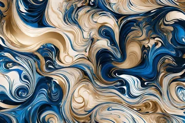 Fototapeten seamless pattern with waves © AI artistic beauty