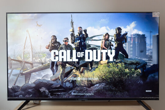 Warzone call of duty 2023 edition intro image into an android smart tv 