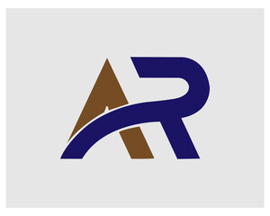 Initial Letter AR Logo Design. Unique new stylish modern attractive AR initial based letter icon logo.