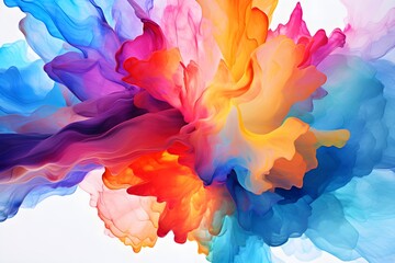 A symphony of vibrant watercolor strokes converges into a kaleidoscopic masterpiece