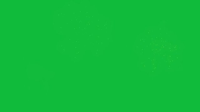 fireworks explosion on green screen background