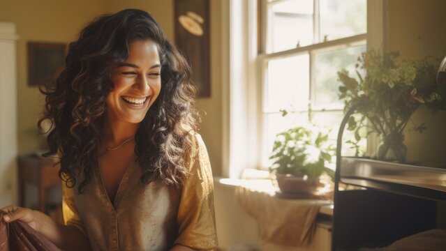 East Indian Woman Stylist Professional Employment Attractive Environment Generative AI