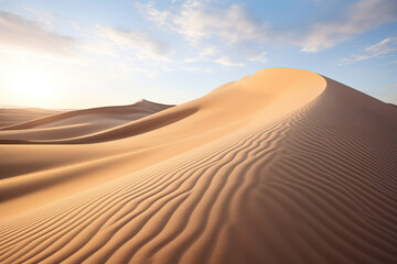 Fototapeta na wymiar sand dunes in the desert. Generative Ai
