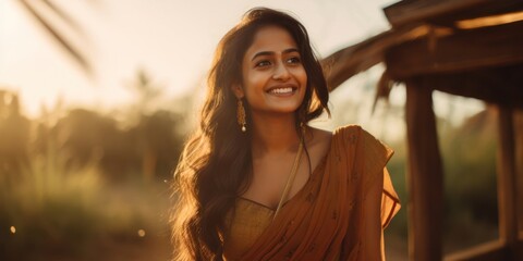 East Indian Female Vlogger Job Profession Attractive Environment Generative AI