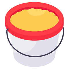 An icon design of sand bucket  © Rabiya