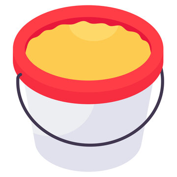 An icon design of sand bucket 