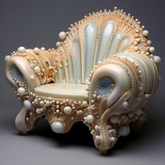 armchair made of pearls