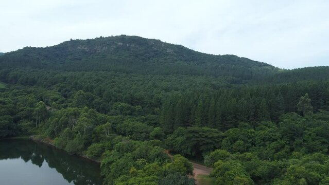 lake and mountains