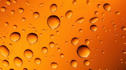 Fototapeta na wymiar water bubbles effect on orange background