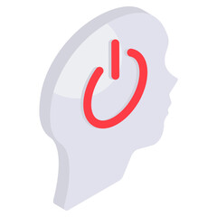 A unique design icon of mind off