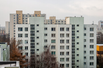building against the sky, residential houses in the city