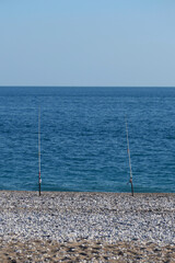 Obraz premium fishing on the beach