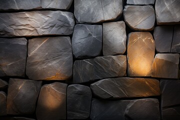 Textured stone wall with dramatic lighting ideal for backgrounds in design and architecture