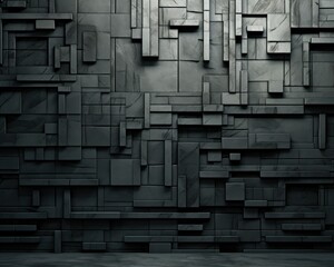 Abstract geometric background of three-dimensional blocks