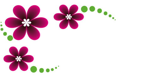 colorful flower design used in nameplate, cards, invitation card, web banner. 