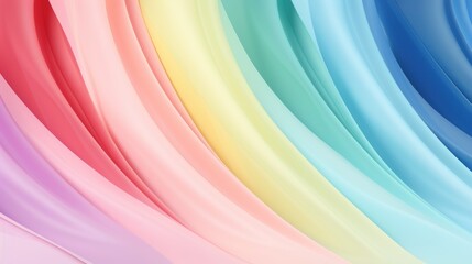 Background with soft three-dimensional colored waves, rainbow effect, a soothing backdrop conveying emotions of joy, peace, and serenity of the soul