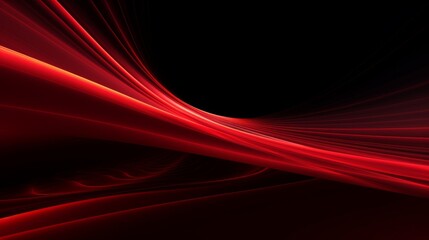 Red luminous optical fibers on a black background - obrazy, fototapety, plakaty