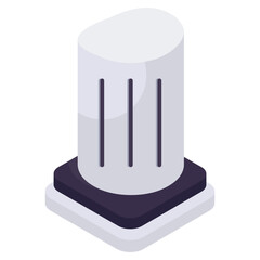 Perfect design icon of greek column