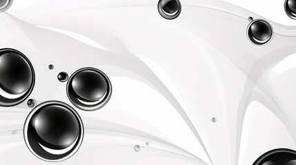 black and white abstract background with black bubble