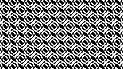 VJ 幾何学模様 回転 円 シンプル 白黒 [別Verあり]