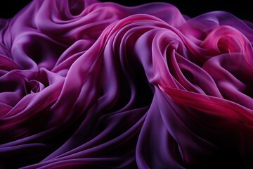 Luxurious Pink Purple Silk Fabric Draped Elegantly