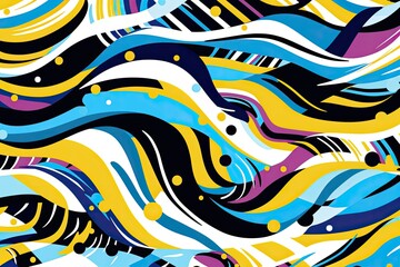 Psychedelic Waves in Bold Ink Colours