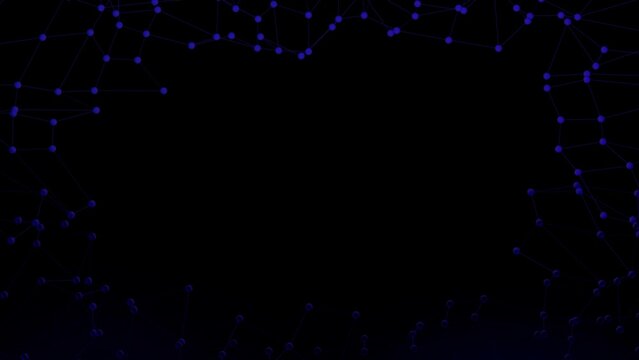 Blockchain web3 nodes animated background