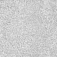 Black dashes abstract seamless pattern. Hand drawn small marks resembles the texture of fur or inclement weather.