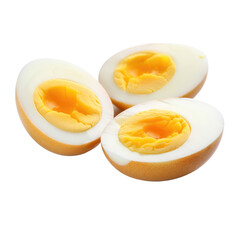 Boiled eggs isolated on white or transparent background