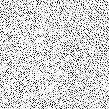 Black dashes abstract seamless pattern. Hand drawn small marks resembles the texture of fur or inclement weather.