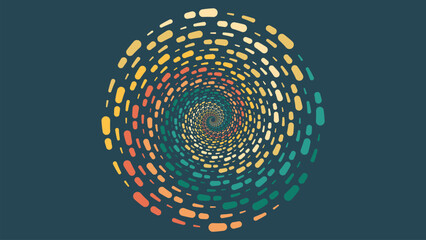 Abstract spiral round color vortex style minimalist background.