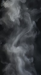 Digital illustration of black background with smoke. Generative AI